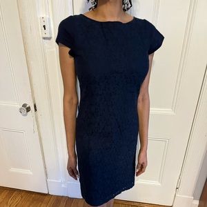 Casual Navy Lace Dress